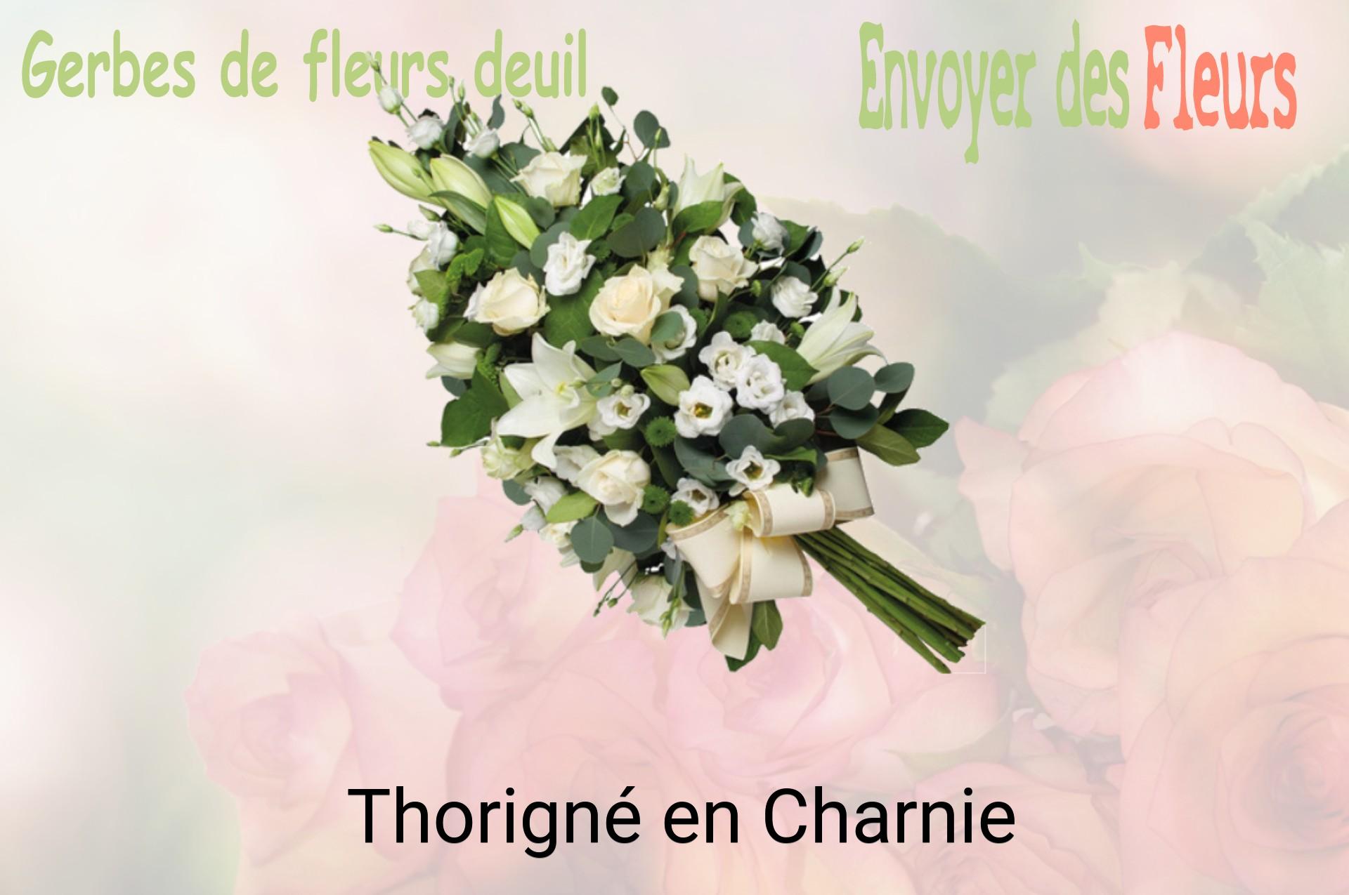 Gerbe de fleurs de deuil livrée à Thorigné-en-Charnie